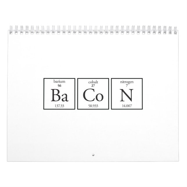 Calendário Bacon (Capa)