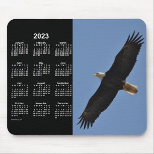 Calendário Bald Eagle Neon 2023 por Janz Mouse Pad