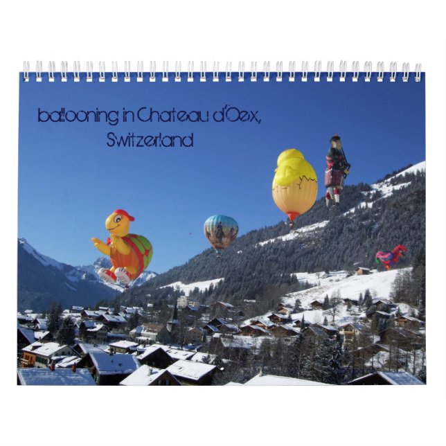Calendário ballooning no d'Oex do castelo (Capa)