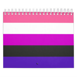 Calendário Bandeira do Orgulho Genderfluid