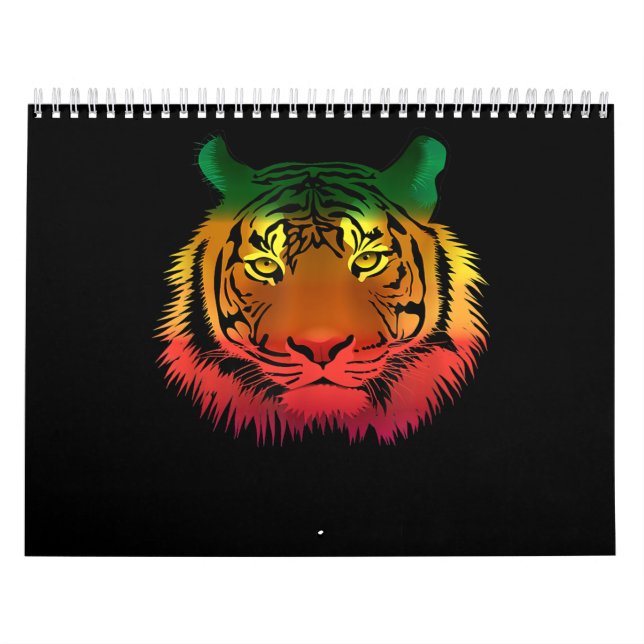 Calendário Bandeira do Tigre jamaicano legal (Capa)