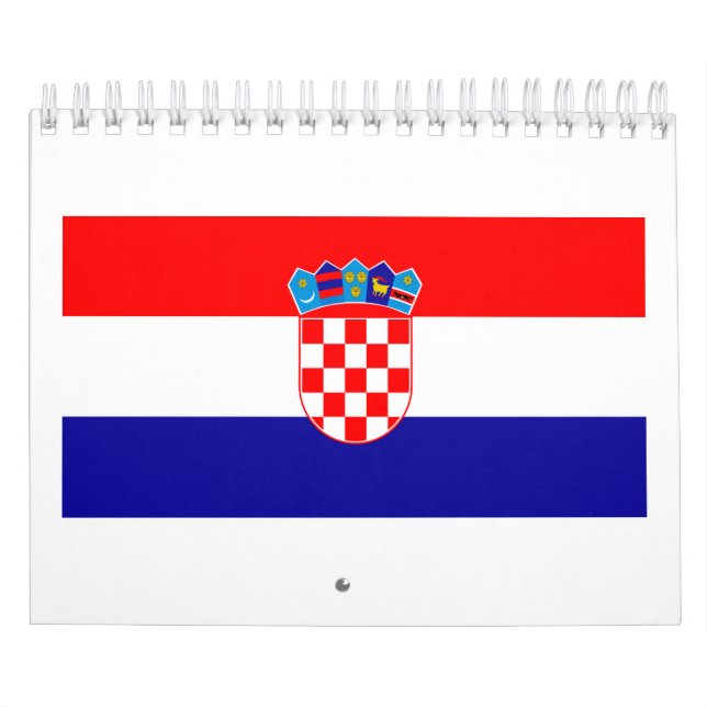 Calendário Bandeira Nacional da Croácia