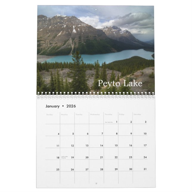 Calendário Banff National Park Canadá (Jan 2026)