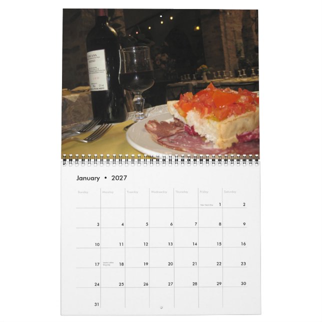 Calendário Banquete através de Italia (Jan 2027)