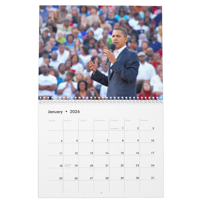 Calendário Barack Obama (Jan 2026)