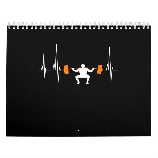 Calendário Barbell Weighising Heartbeat Bodybuilding Legal (Capa)