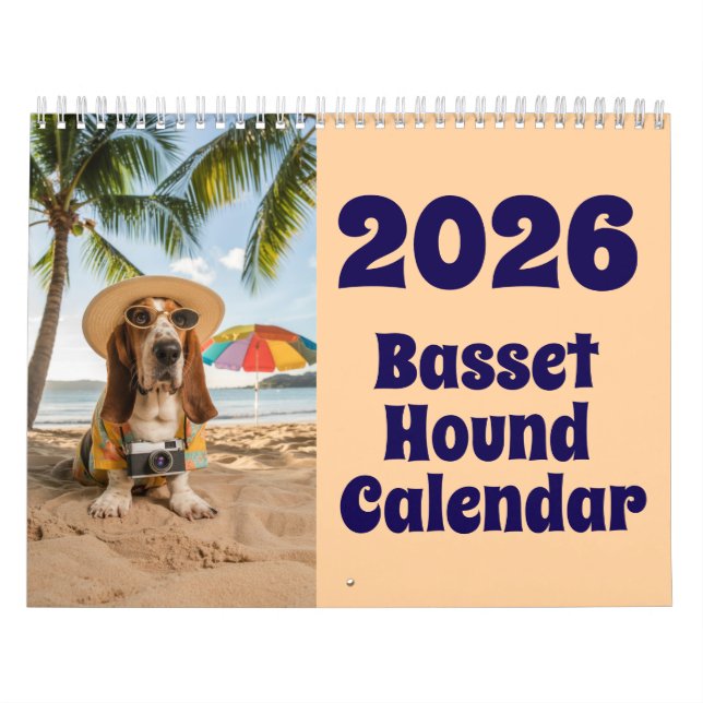 Calendário Basset Hound Calendar (Capa)