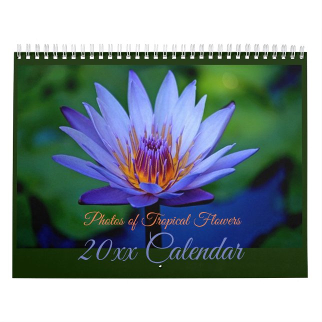 Calendário Bastante das Flores Tropicais (Capa)