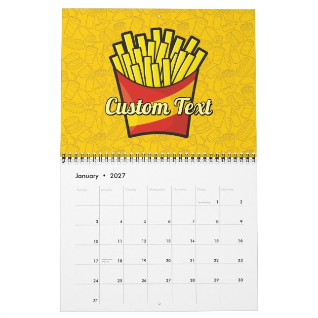 Calendário Batata Frita (Jan 2027)