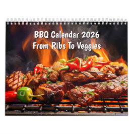 Calendário BBQ Calendar 2026 – From Ribs To Veggies