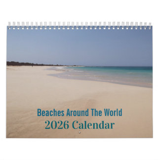 Calendário Beaches Around The World 2026 Calendar