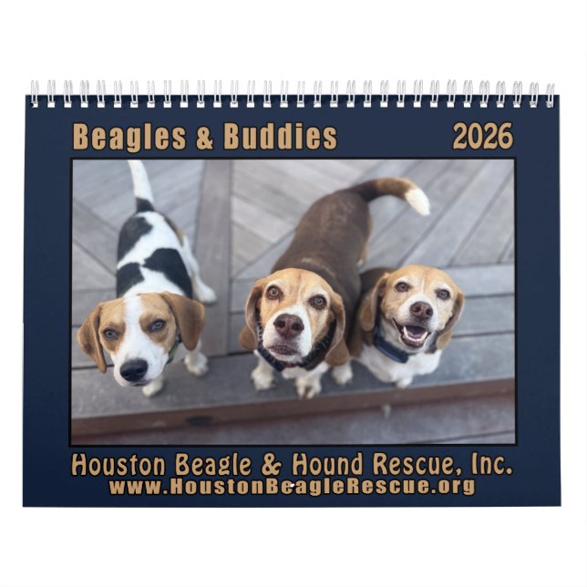 Calendário Beagles and Buddies 2026 Calendar (Capa)
