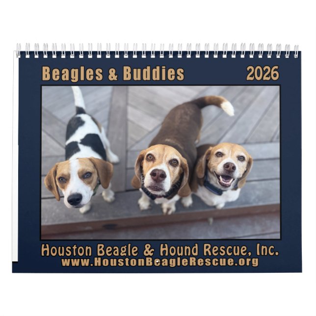 Calendário Beagles and Buddies 2026 Calendar (Capa)