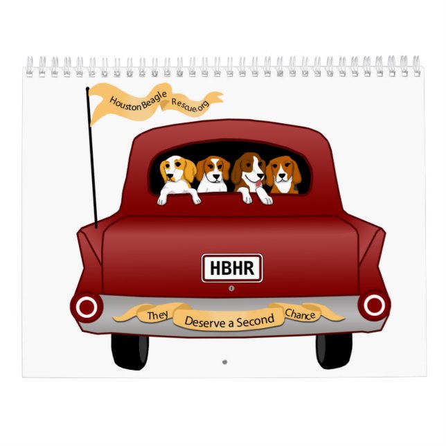 Calendário Beagles and Buddies 2026 Calendar (Verso)