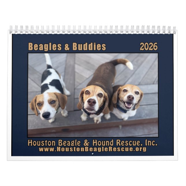 Calendário Beagles and Buddies Calendar 2026 (Capa)