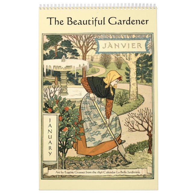 Calendário Beautiful Gardener Art Nouveau by Grasset Calendar (Capa)