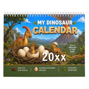 Calendário Bebês Dinossauros Eclodindo – Mundo Pré-Histórico