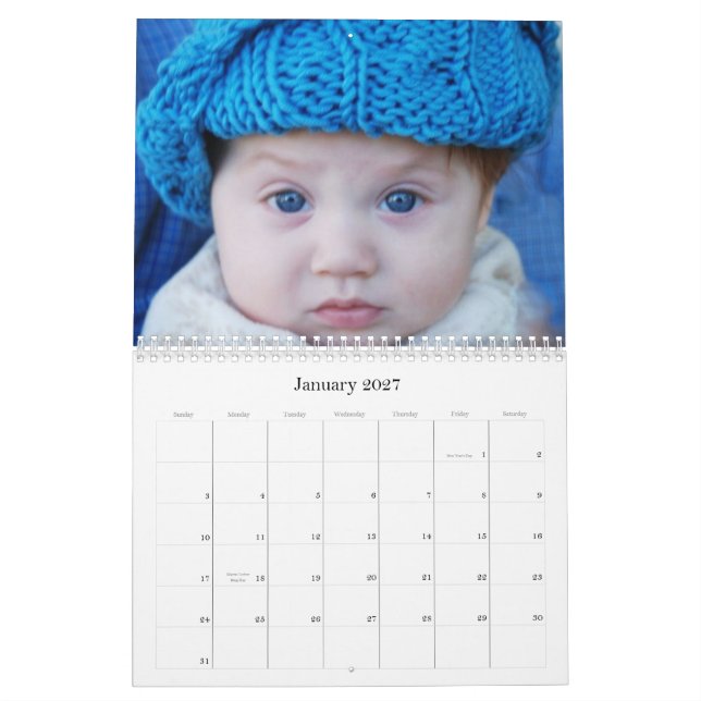 Calendário Bebês - meninos e meninas (Jan 2027)