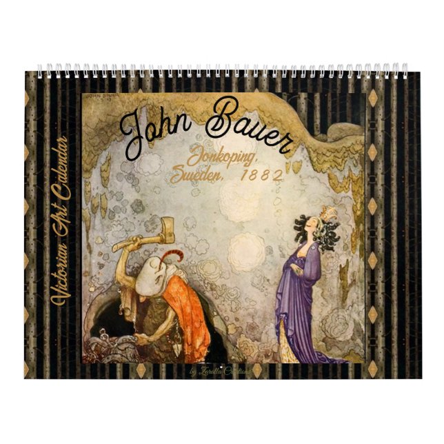 Calendário Belas Ilustrações Vitorianas de John Bauer (Capa)