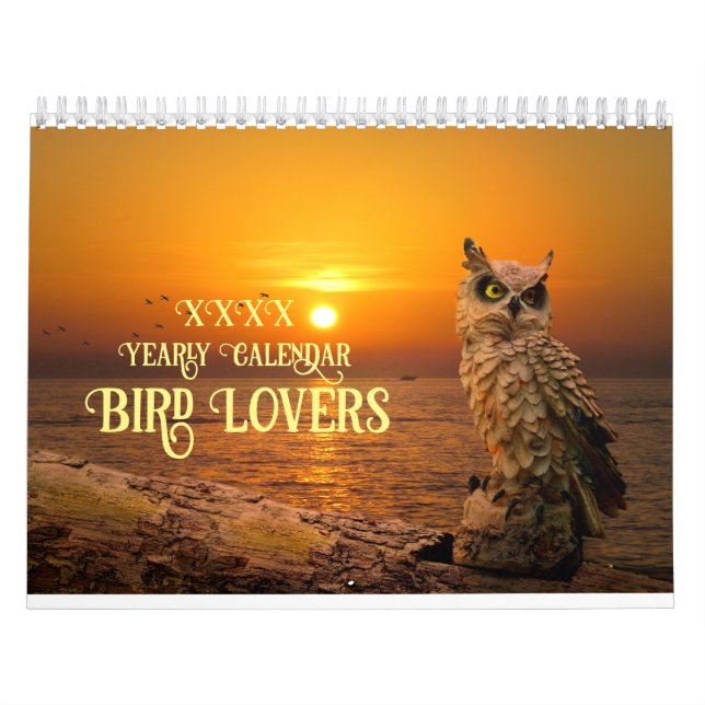 Calendário Belas Naduras de Pássaros Animais Aviões (Capa)