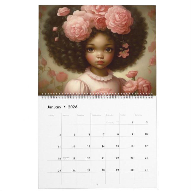 Calendário Belas Negras Blooming - Época 2025 (Jan 2026)