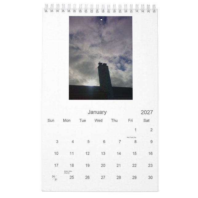 Calendário Beleza do paragem do autocarro - uma prática da (Jan 2027)