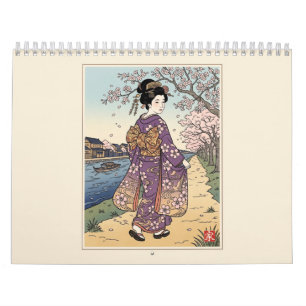 Calendário Belezas do Kimono   Estações do Antigo Japão
