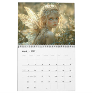 Calendário Belo Elegante Fairies