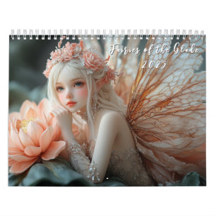 Calendário Belo Porcelain Fairies Glass Elegante