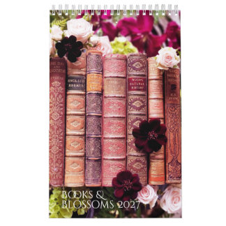 Calendário Belos Livros Antigos & Flores - Amantes de Livros