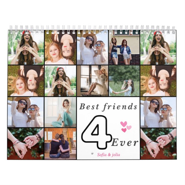 Calendário Best Friends Forever 2026 Calendar – Custom Photo  (Capa)