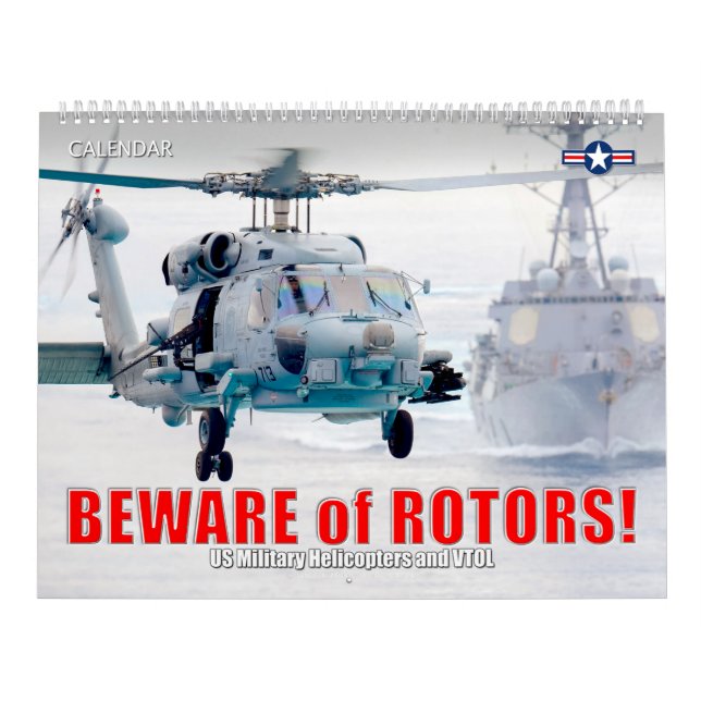 Calendário BEWARE of ROTORS! US Military Helicopters and VTOL (Capa)