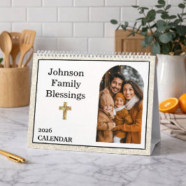Calendário  Bible Verse Gold Cross Arched Photo Gallery