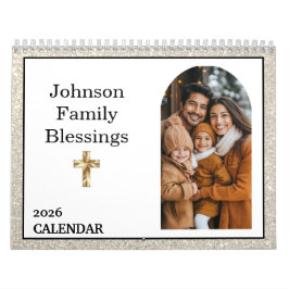 Calendário  Bible Verse Gold Cross Arched Photo Gallery