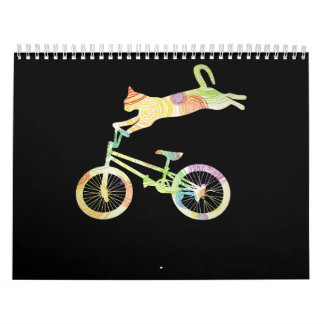 Calendário Bicicleta de bicicleta de gato - sua coleção de pr