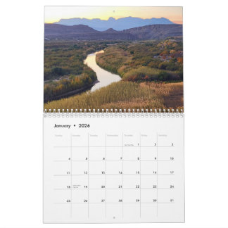 Calendário Big Bend 2026 Calendar