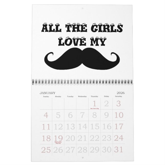 Calendário bigode 2013 (Jan 2026)