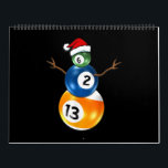 Calendário Billiers Christmas Snowman com Piscina Mesa Balls<br><div class="desc">Billiers Christmas Snowman com Piscina Mesa Balls</div>