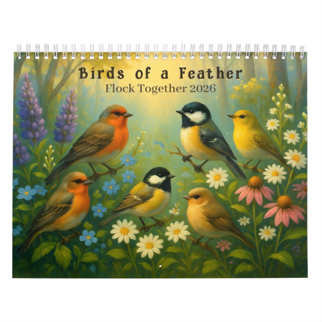 Calendário Birds of a Feather Flock Together 2026 Calendar (Capa)