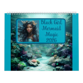 Calendário Black Girl Mermaid Magic 2026