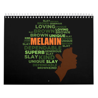 Calendário Black woman melanin sista brown skin girls 