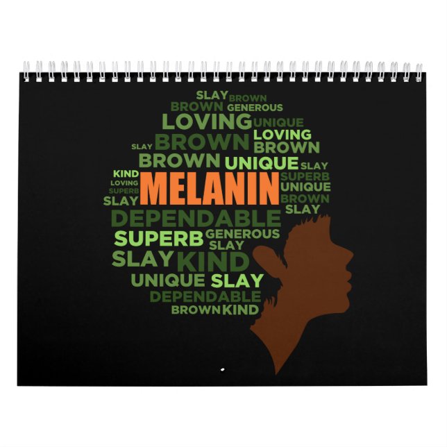 Calendário Black woman melanin sista brown skin girls  (Capa)