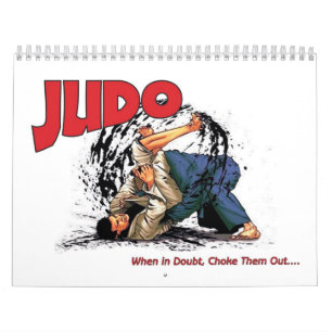 Calendário Bloqueador do judo para fora