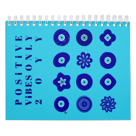 Calendário Blue Evil Eye Good Luck Nazar and Talisman Art