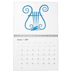 Calendário Blue Lyre