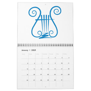 Calendário Blue Lyre