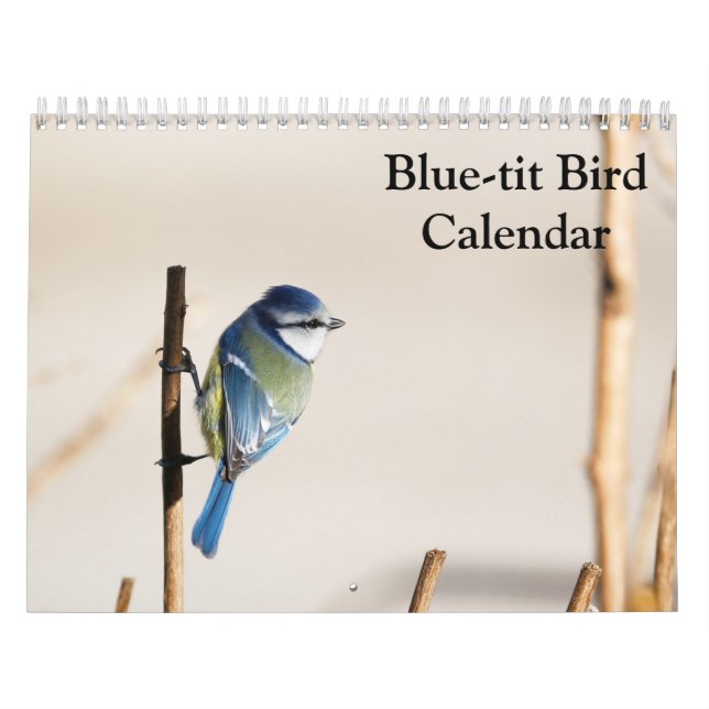 Calendário Blue-Tit Bird 2025 (Capa)