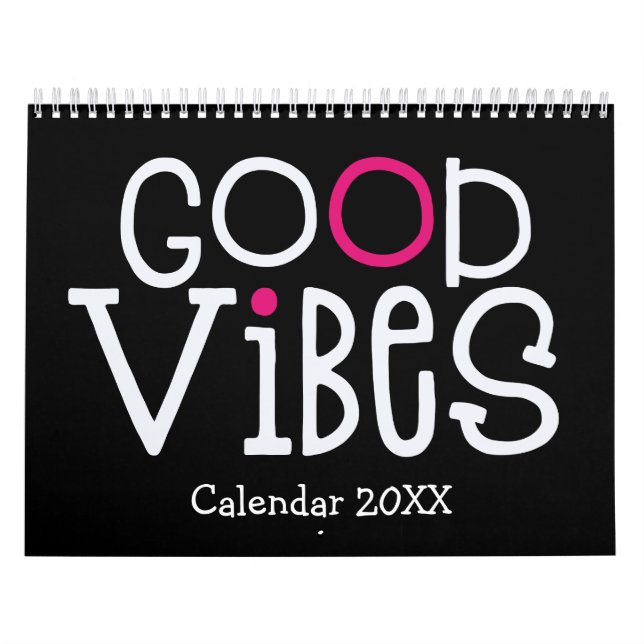 Calendário Boas Vibes - Cotações Positivas Rosa 2022 (Capa)