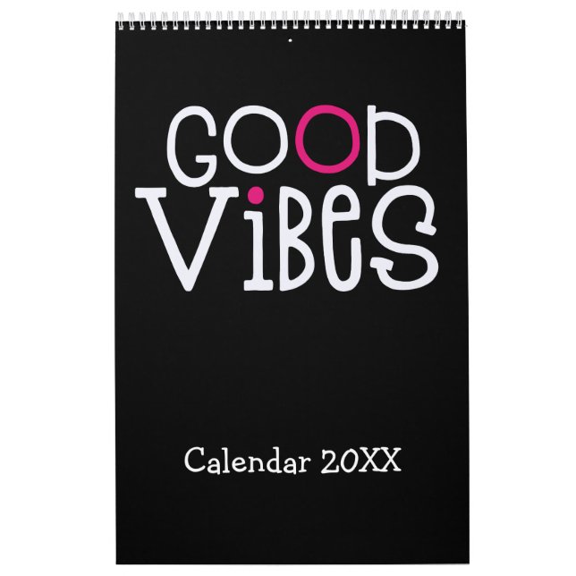 Calendário Boas Vibes - Cotações Positivas Rosa 2022 (Capa)