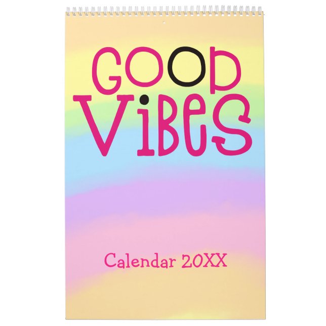Calendário Boas Vibes - Votos Positivos Pink Rainbow 2022 (Capa)